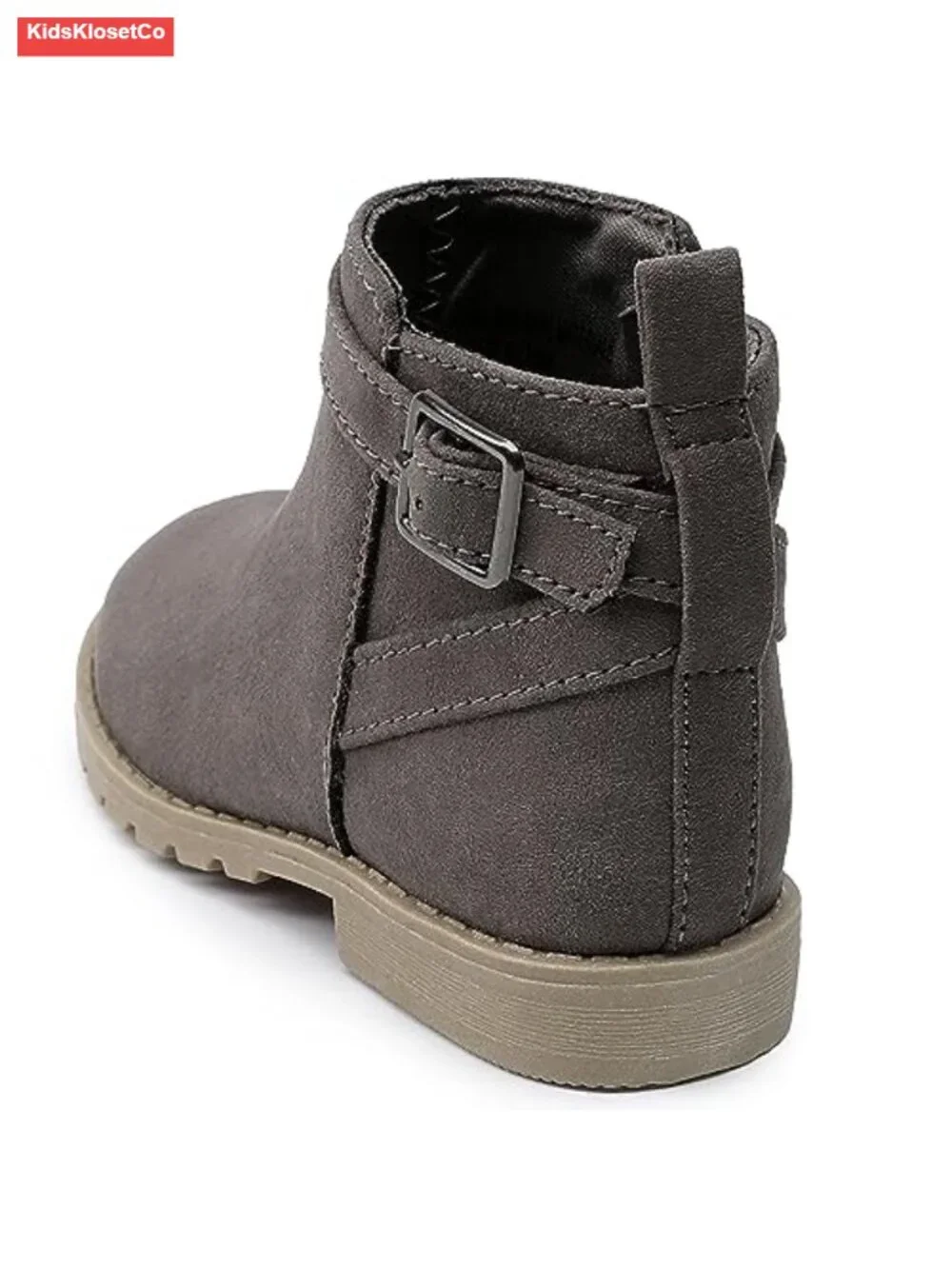 Girls Suede Ankle Boots Side Zipper Low Heel Toddler